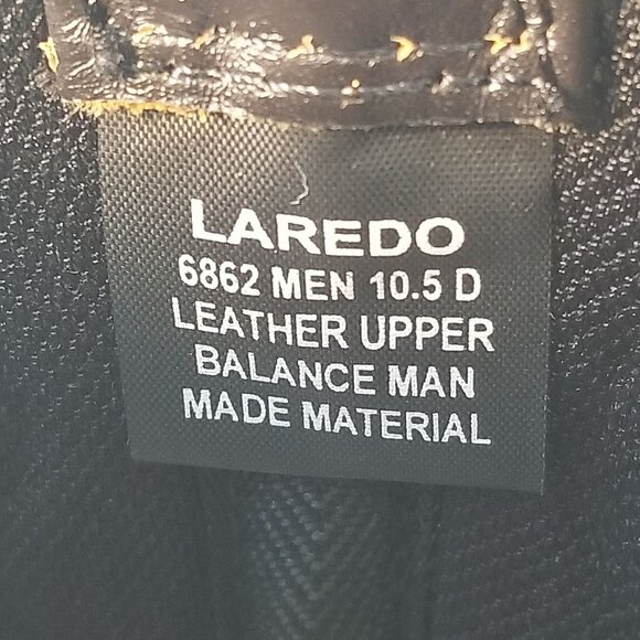 Laredo Hawk Mens Brown Leather Cowboy Western Boots 10.5 D 6862 - Picture 8 of 13